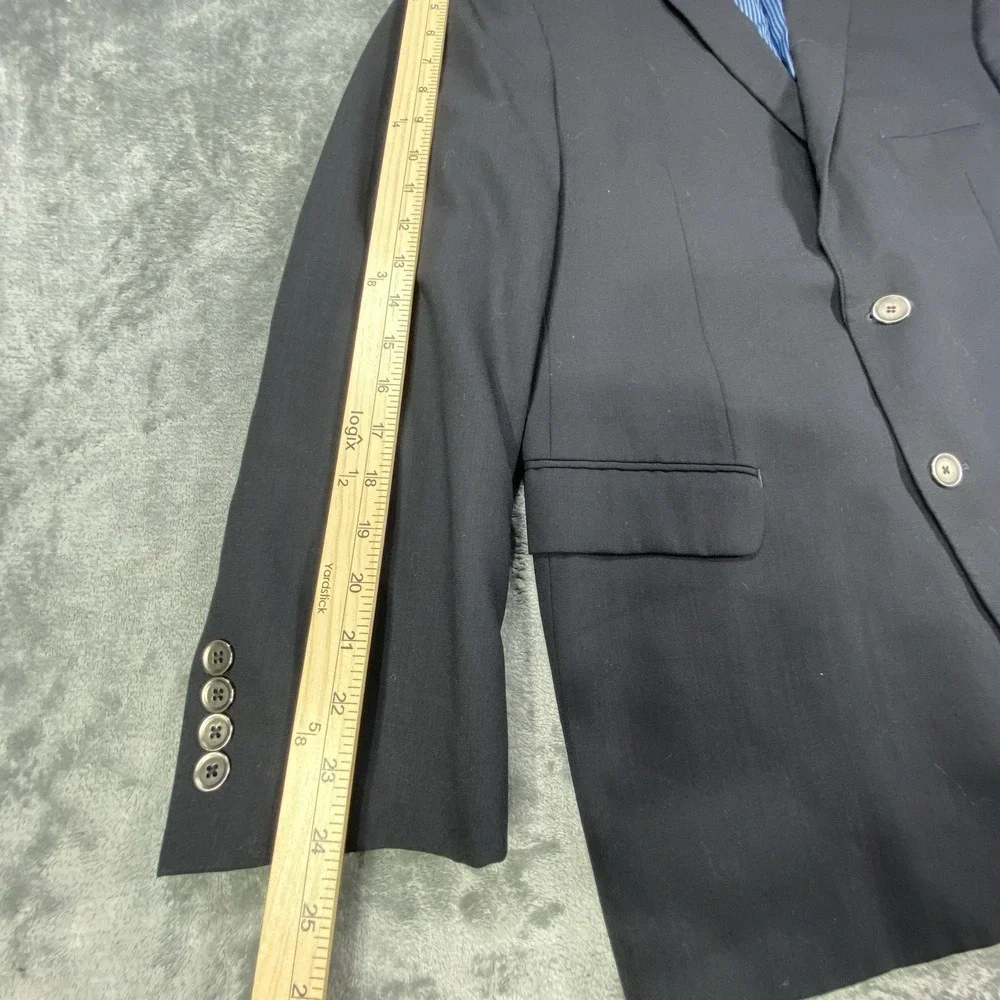 Calvin Klein Blazer Mens 42S Black Sport Coat Wool Polyester Blend Office Suit